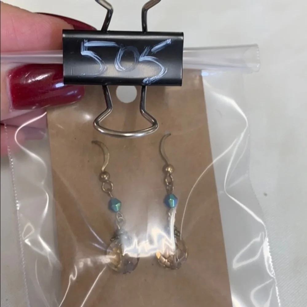 💐5/25 faceted glass crystal dangle drop